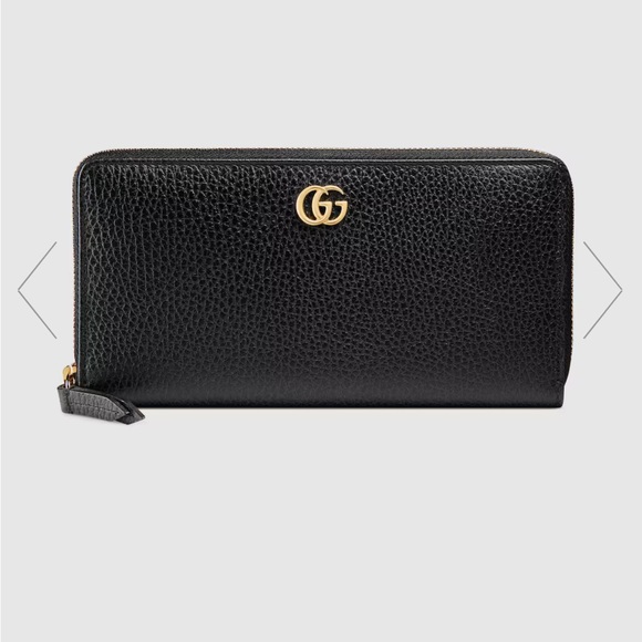 Black Gucci GG Marmont zip wallet in pre-loved condition - Picture 6 of 6